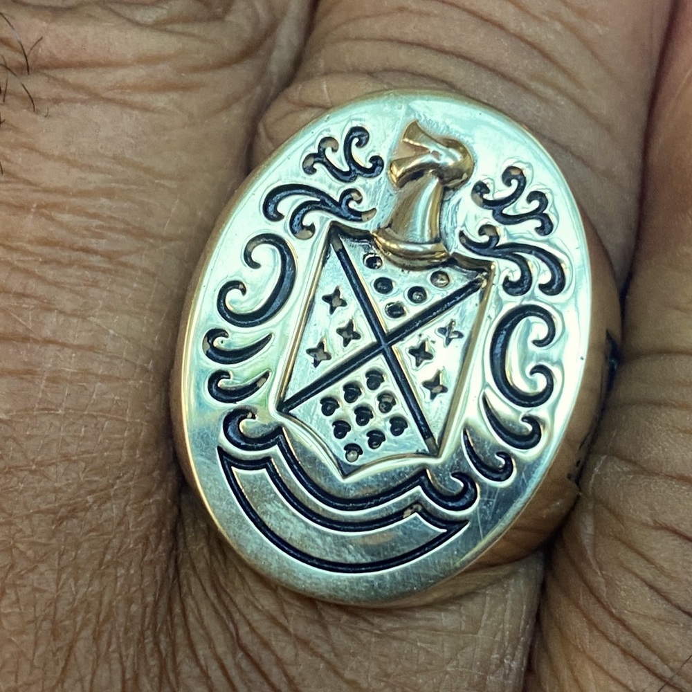 Custom made 47.5 grams 14kt  men’s ring